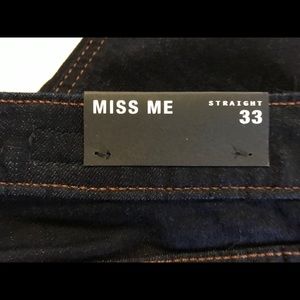 Miss Me Straight Jeans - size 33 dark blue